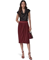 Donna Karan New York Women's High-Waisted Midi Wrap Skirt