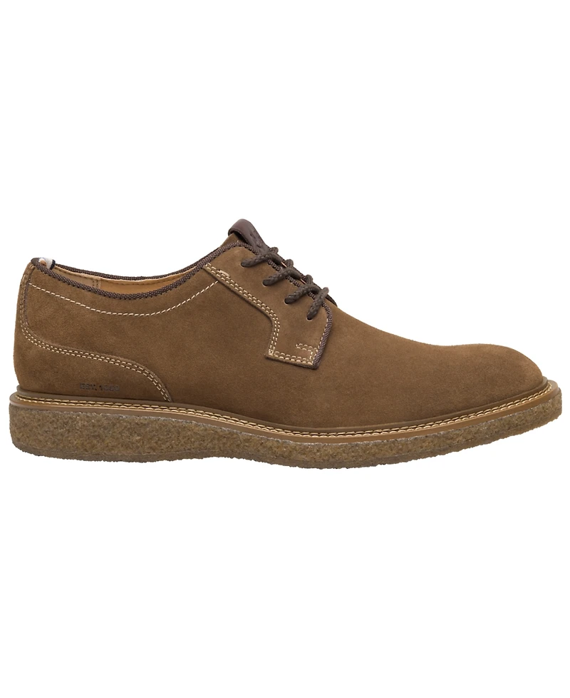 Johnston & Murphy Men's Clint Plain Toe Suede Lace-Up Shoes