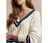 Polo Ralph Lauren Women's Cable-Knit Cotton Cricket Sweater