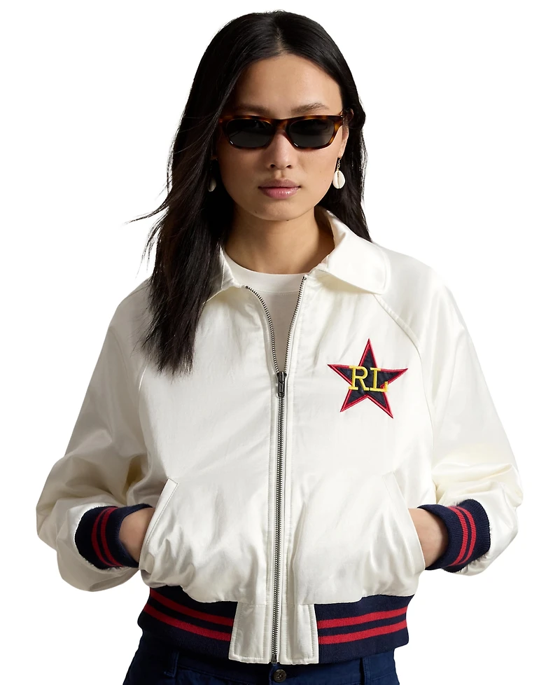 Polo Ralph Lauren Women's Spread Collar Long-Sleeve Bomber Jacket