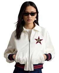 Polo Ralph Lauren Women's Spread Collar Long-Sleeve Bomber Jacket