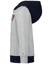 Tommy Hilfiger Boys' 4-20 Multi Mascot Graphic-Print Kangaroo-Pocket Zip Hoodie