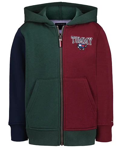 Tommy Hilfiger Boys' 4-20 Multi Mascot Graphic-Print Kangaroo-Pocket Zip Hoodie
