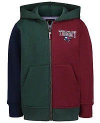 Tommy Hilfiger Boys' 4-20 Multi Mascot Graphic-Print Kangaroo-Pocket Zip Hoodie