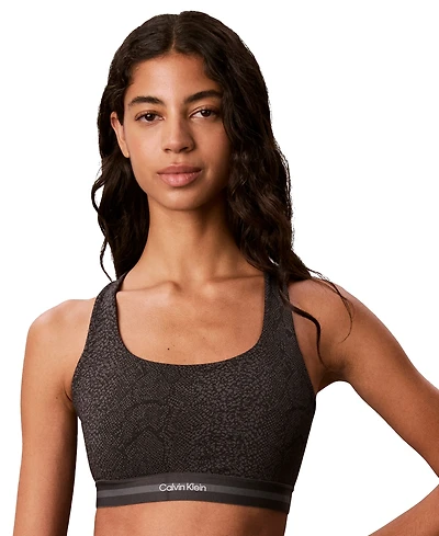 Calvin Klein Performance Medium Support Wireless Racer-Back Icon Sport Sports Bra, GWF6K347