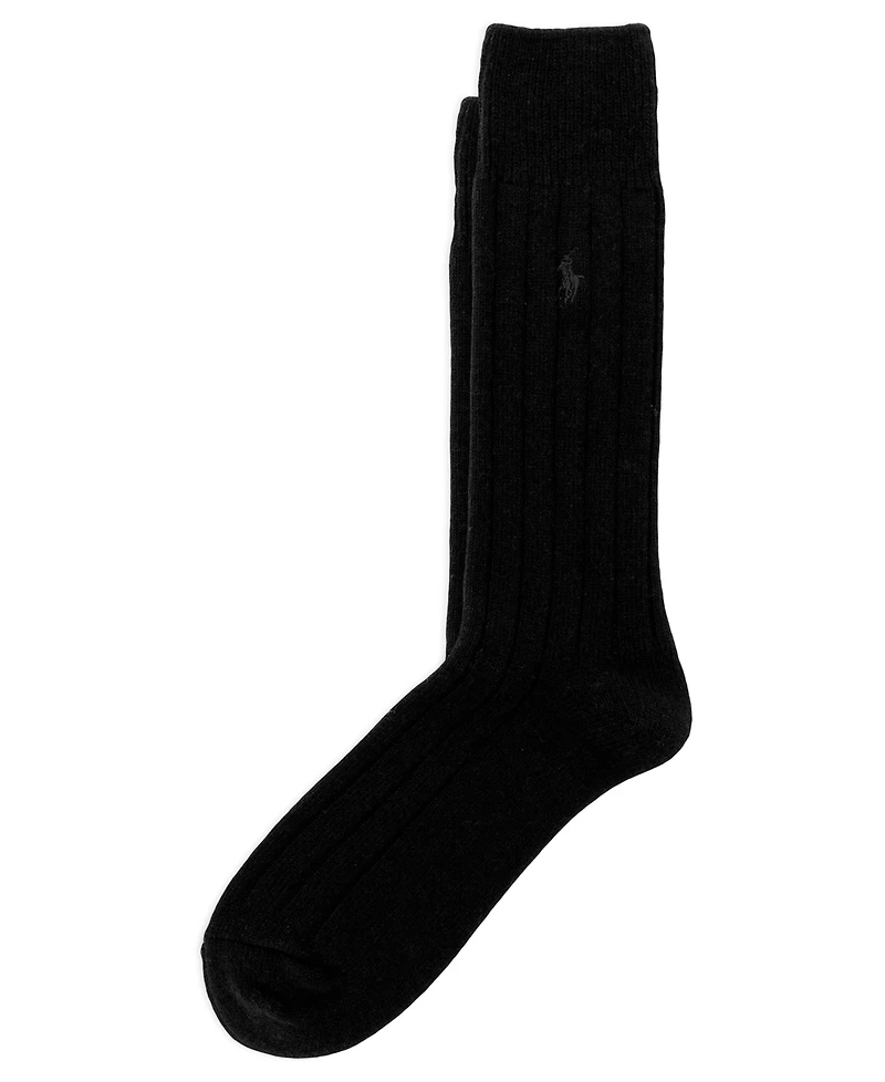 Polo Ralph Lauren Men's Wool-Blend Rib Boot Socks