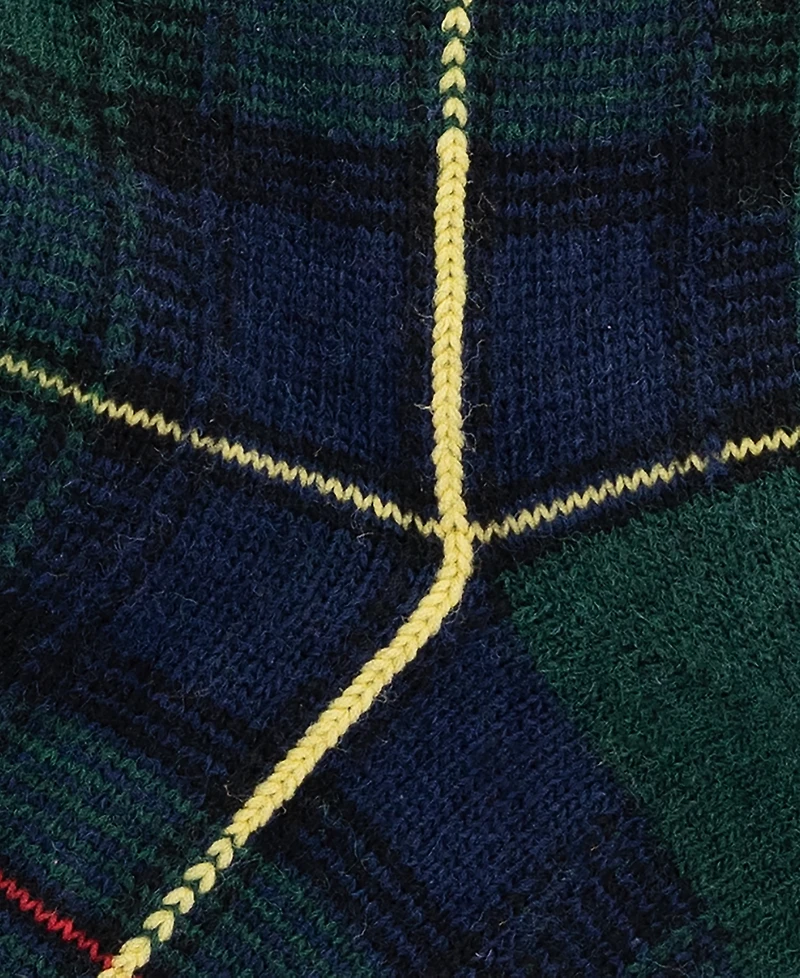 Polo Ralph Lauren Men's Registered Tartan Wool-Blend Boot Socks