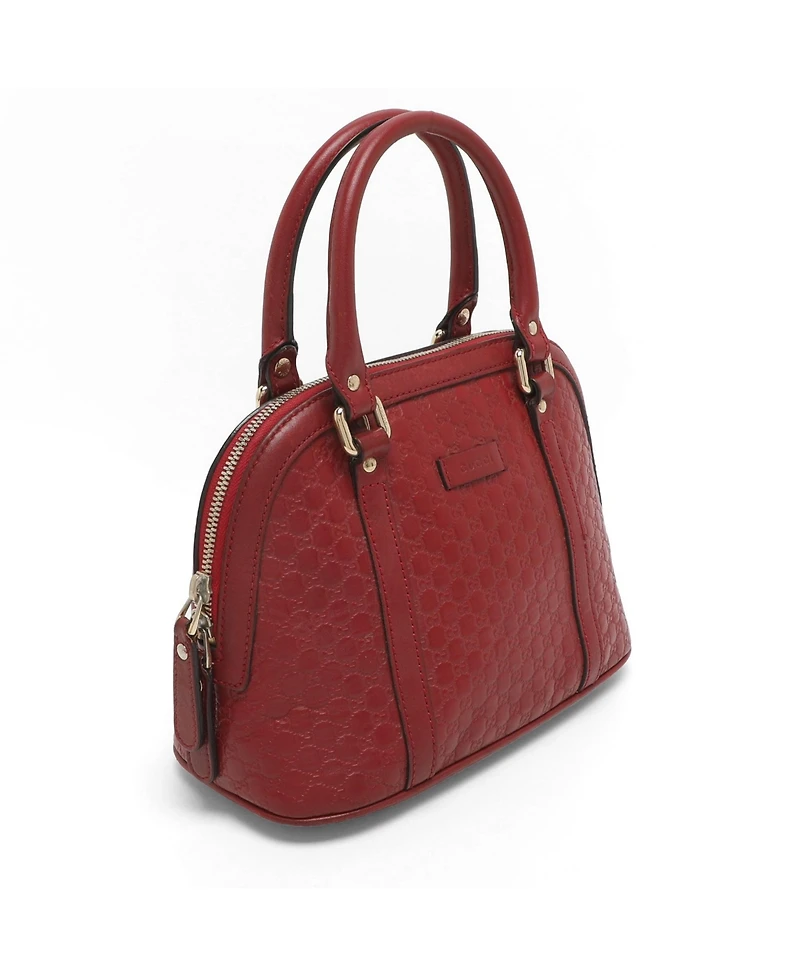 Pre-Owned Gucci women's Mini Microguccissima Leather Dome Satchel