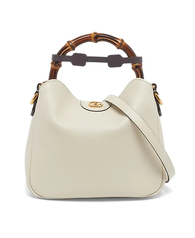 Pre-Owned Gucci Diana Leather Hobo Bag with Bamboo Handle