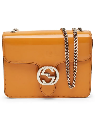 Pre-Owned Gucci Interlocking G Patent Leather Shoulder Bag