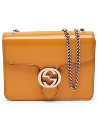 Pre-Owned Gucci Interlocking G Patent Leather Shoulder Bag