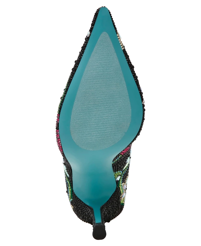 Betsey Johnson Women's Brice Rhinestone Slip-On Dress Pumps