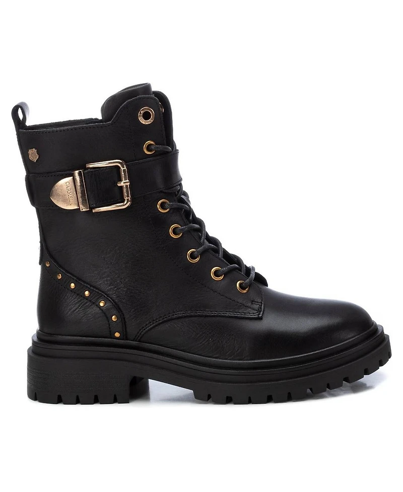 Xti Women's Casual Leather Combat Booties Carmela Collection