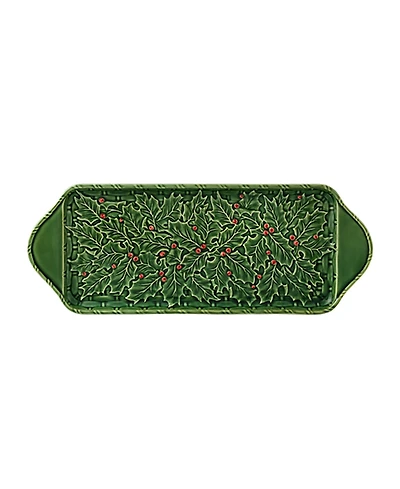 Bordallo Pinheiro Holly Earthenware Tart Tray