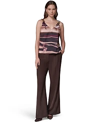 Donna Karan New York Women's Sleeveless V-Neck Allover-Print Tank