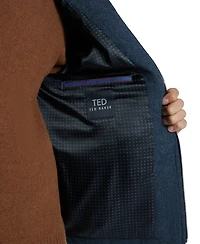 Ted by Baker Men's Quilted Stand Collar Flannel Jacket