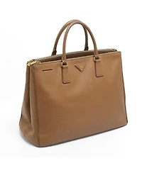 Pre-Owned Prada Galleria Double Zip Executive Saffiano Lux Leather Tote