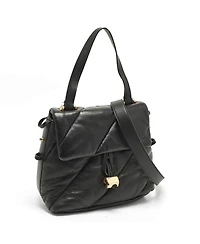 Pre-Owned Off-White Nailed Quilted Leather Top Handle Bag