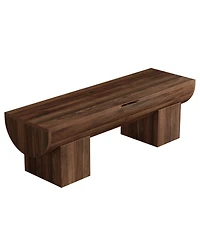 Tribesigns Storage Bench with Safety Hinges, 55''Farmhouse Shoe