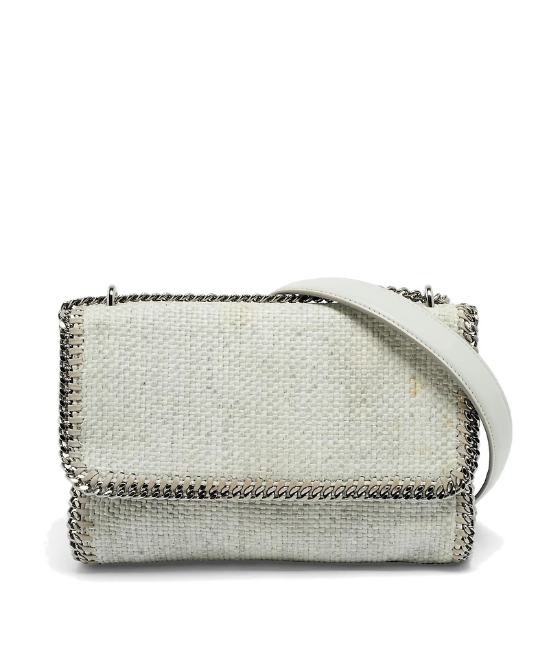 Pre-Owned Stella Mccartney Falabella Woven Raffia Flap Shoulder Bag