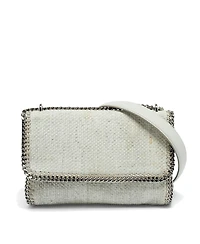 Pre-Owned Stella Mccartney Falabella Woven Raffia Flap Shoulder Bag