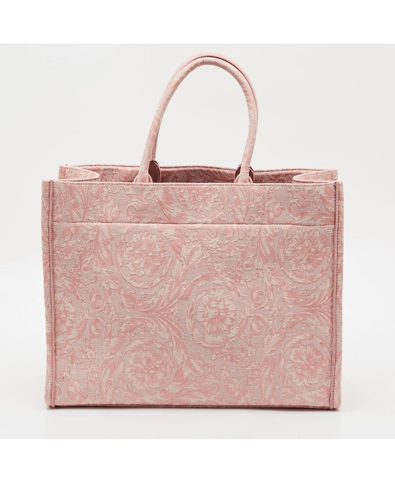 Pre-Owned Versace Women's Athena Barocco Jacquard Canvas Tote Bag