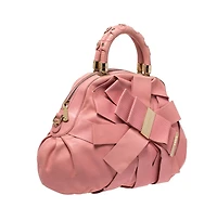 Pre-Owned Versace Women's Venita Leather Bow Satchel
