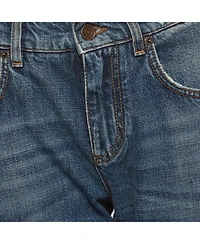 Pre-Owned Dolce & Gabbana Women's Baroque Heart Straight-Leg Mid-Rise Jeans