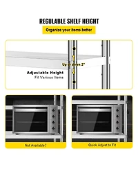 Sugift 5-Tier Stainless Steel Shelving Unit 47.5 x 18 x 72 Inch with 330 Pound Capacity Per Shelf