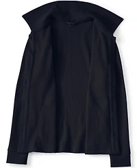 Lands' End Women's Long Sleeve Waffle Collared Shacket