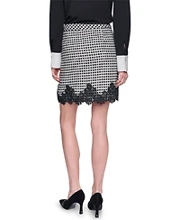 Karl Lagerfeld Paris Women's Lace Trim Mini Skirt