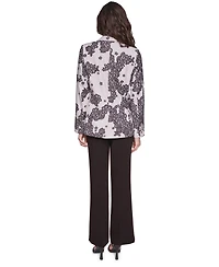 Karl Lagerfeld Paris Women's Floral-Print Lace Blazer