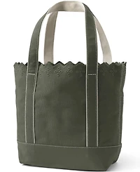 Lands' End Medium Eyelet Canvas Open Top Tote