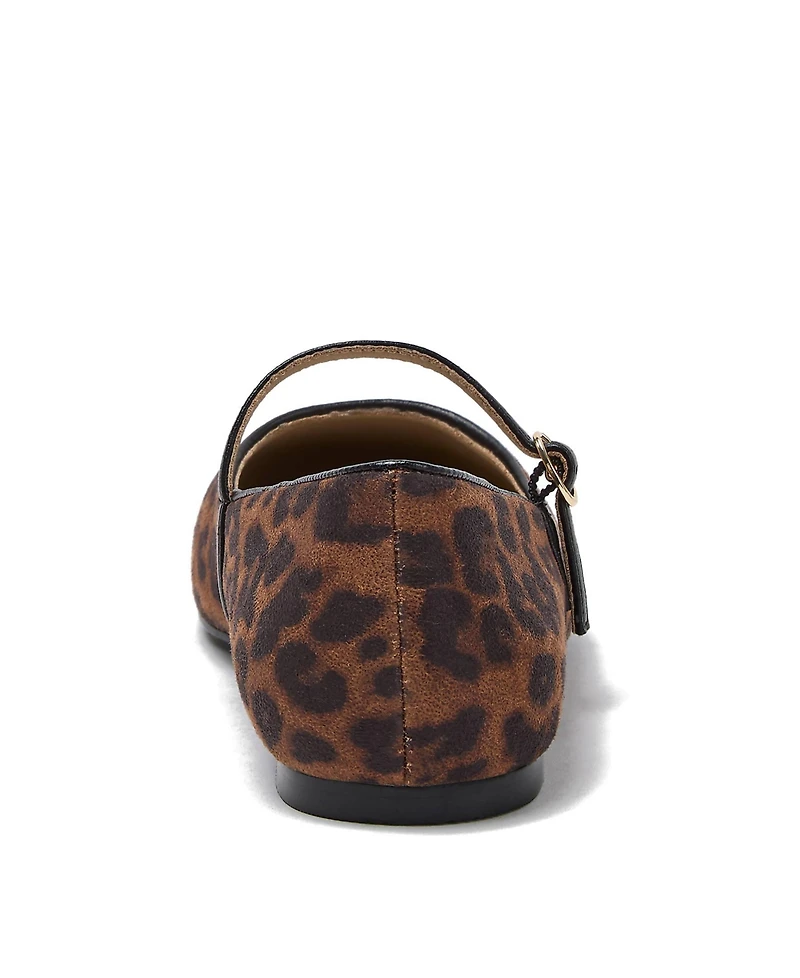 Lands' End Women's Classic Leopard Mary Jane Flats