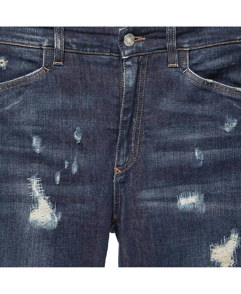 Pre-Owned Dolce & Gabbana Women's Denim Flared Embroidered Jeans