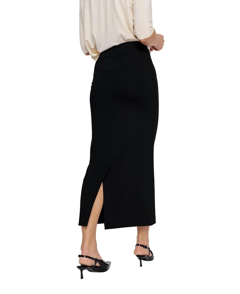 Residus Women's Lala High-Waisted Midi Slit Skirt
