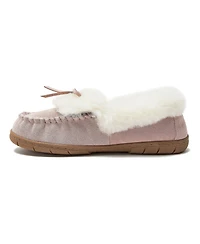 Lands' End Women's Fluffy Lined Indoor Outdoor Moccasin Slippers