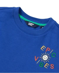 Lands' End Big Boys Husky Graphic Crew Neck Sweatshirt
