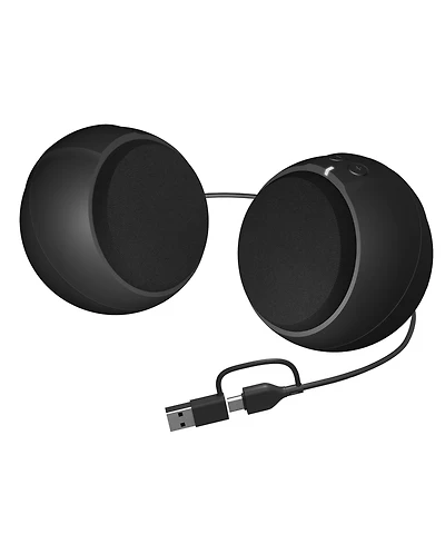 Lofree 20 Stereo Speakers Compact Desktop Laptop Wired Front Volume Control Headphone Jack