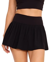 G Lifestyle Clothing Women's High-Waisted Pleated Skort