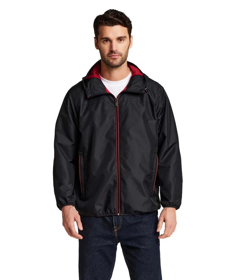 Weatherproof Men's Hooded Water-Resistant Lightweight Windbreaker Jacket