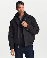 Weatherproof Men's Microfiber Fleece-Lined Bib Front Bomber Jacket