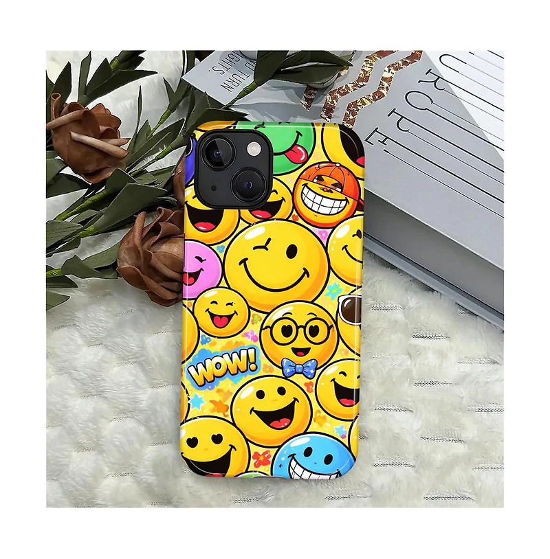 Lisen 2-Layer Smile Riot Phone Case Compatible with Apple iPhone 17 Pro Max