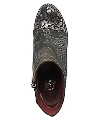 L'Artiste Womens Spring Step Smokinhot Women's Booties with Floral Embroidery