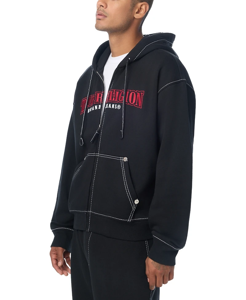 True Religion Men's Big T Boxy Graphic Hoodie