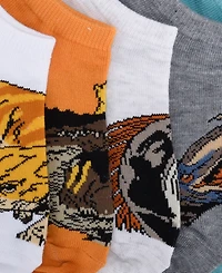Planet Sox Boys' 4-20 Jurassic No Show Socks, 6-Pack