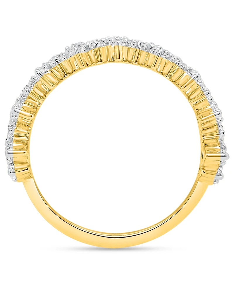 Forever Grown Diamonds Lab-Grown Diamond Marquise Cluster Ring (1 ct. t.w.) Sterling Silver (Also Available & 14k Gold-Plated)