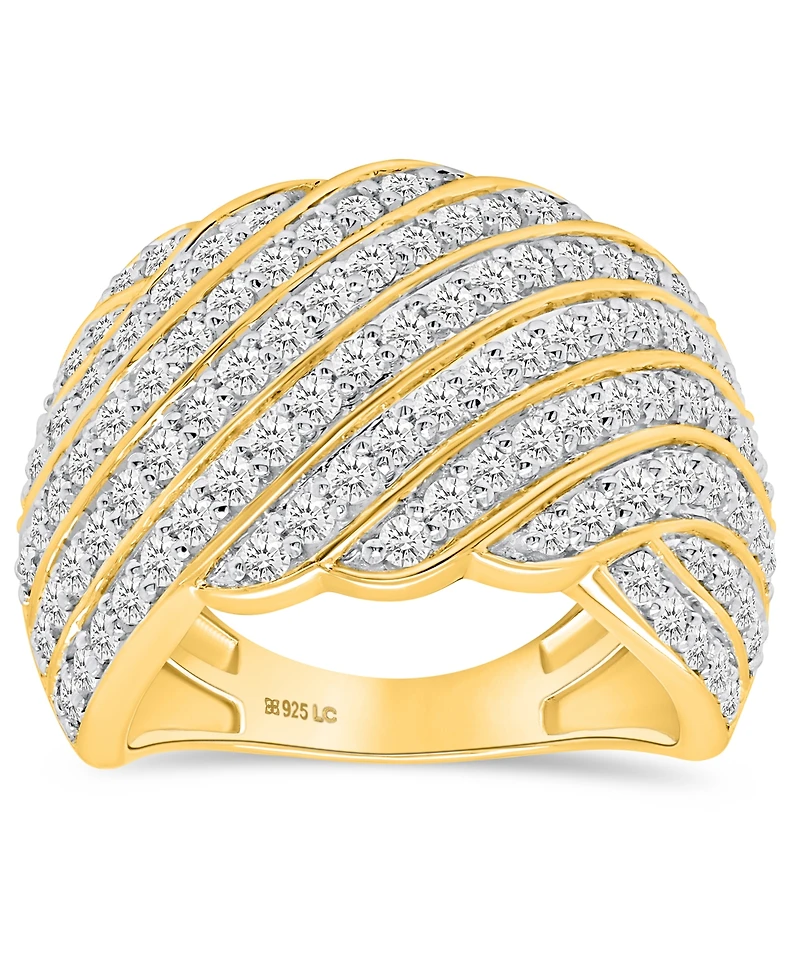 Forever Grown Diamonds Lab-Grown Diamond Dome Ring (2 ct. t.w.) Sterling Silver (Also Available & 14k Gold-Plated)