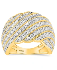 Forever Grown Diamonds Lab-Grown Diamond Dome Ring (2 ct. t.w.) Sterling Silver (Also Available & 14k Gold-Plated)
