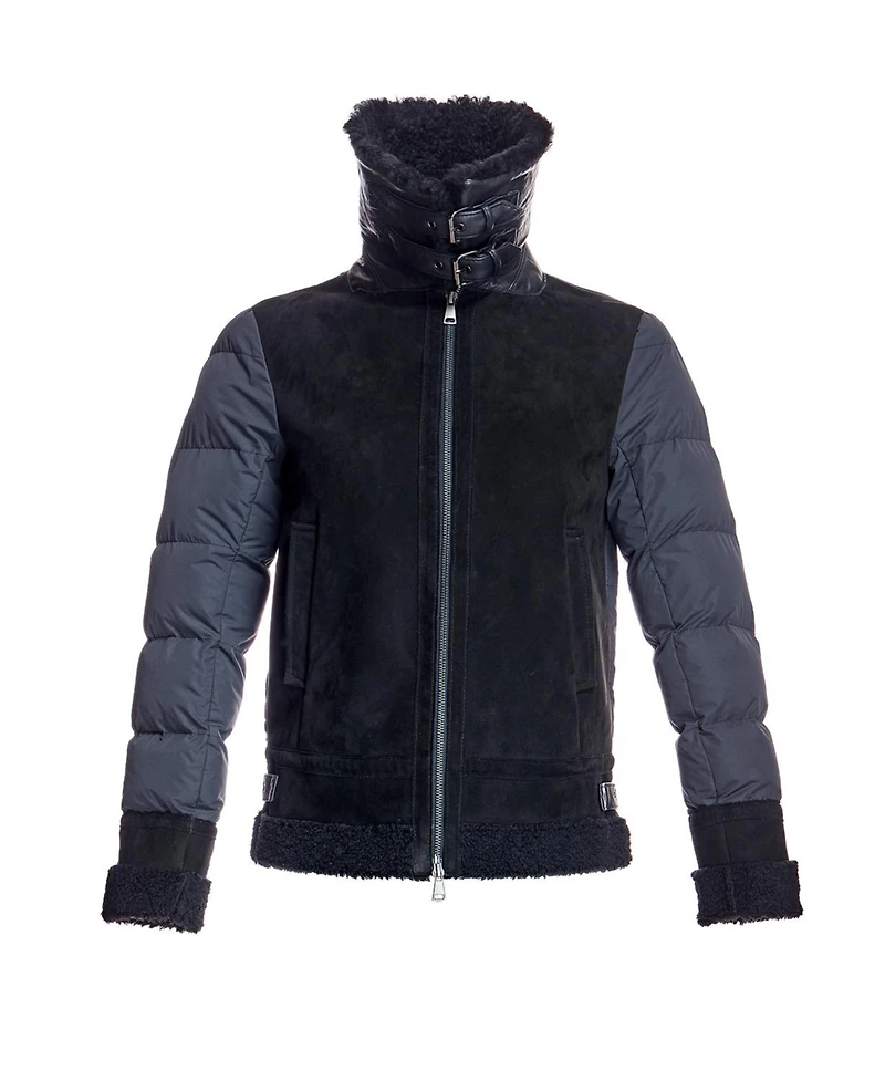 Julia & Stella By Maximilian Women's Shearling and Puffer Down-Filled Sherpa-Lined Jacket